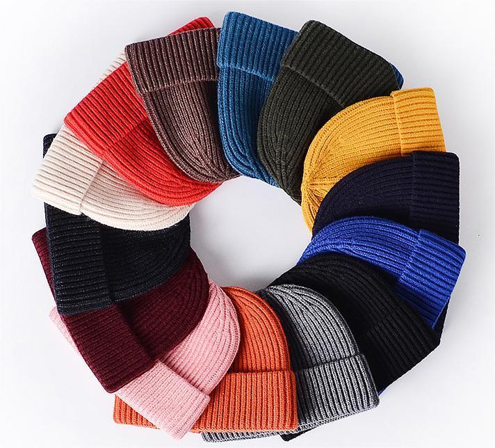 Hat Men And Women'S Fashion Warm Knit Wool Hat Hip Hop Cold Hat Doba lake blue